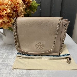 Tory Burch Bombe Light Pink Flap Adjustable shoulder/crossbody bag